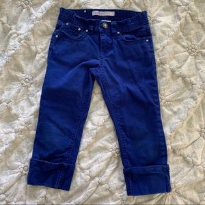 Vigoss Girls Jean Capri, Size 8, Cobalt blue
